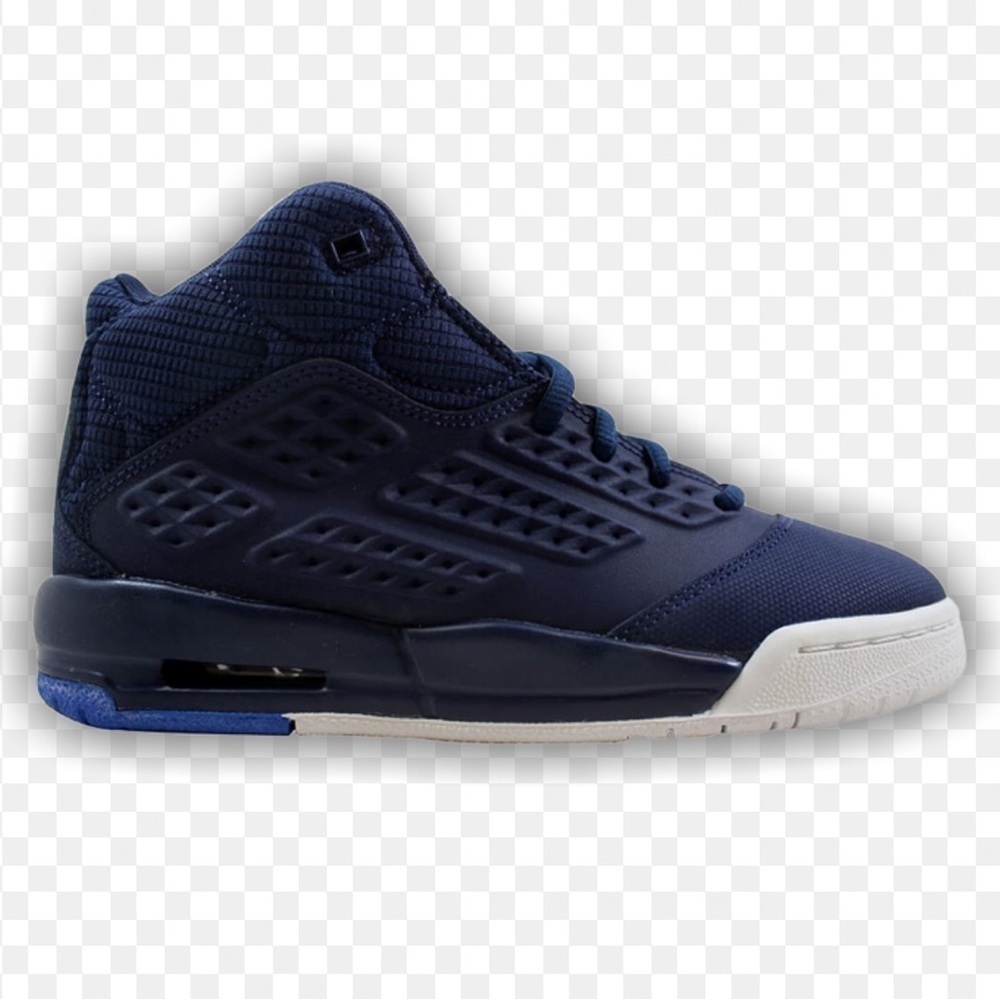 Jordan Blue and White High-Top Sneakers with Textured Design